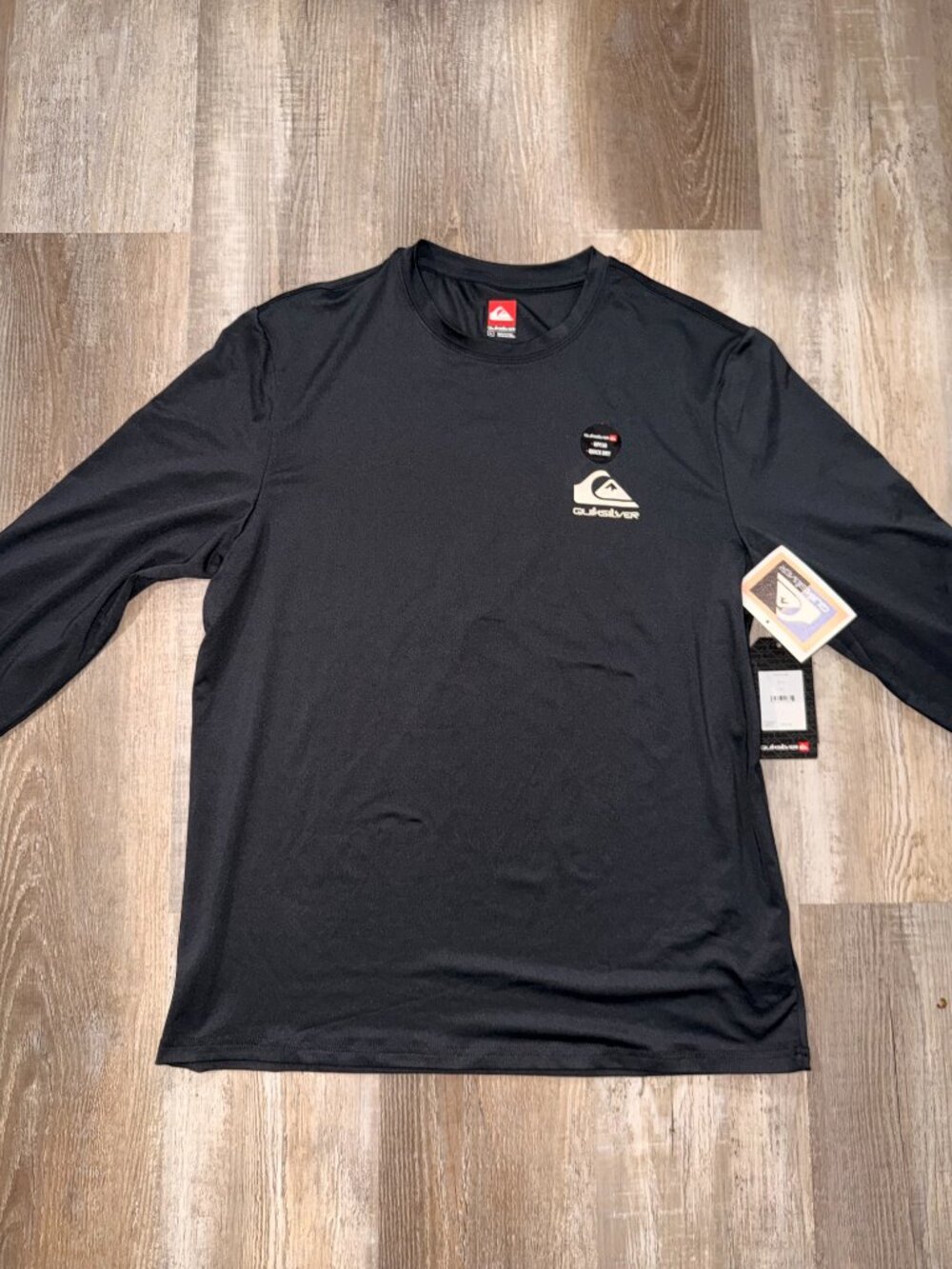 Quiksilver Everyday Men's Large Long Sleeve Surf Shirt - Black - New, $70